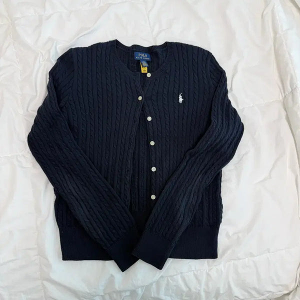 [BUNJANG] Polo Ralph Lauren Girls Cardigan Navy Size 12-14 / 폴로 걸즈 가디건 12-14 네이비