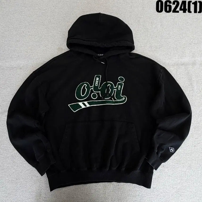 [BUNJANG] OIOI Crew Logo Hoodie Black / OIOI 크루 로고 후드티 블랙 F