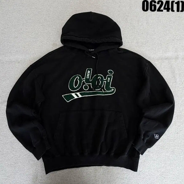 [BUNJANG] OIOI Crew Logo Hoodie Black / OIOI 크루 로고 후드티 블랙 F