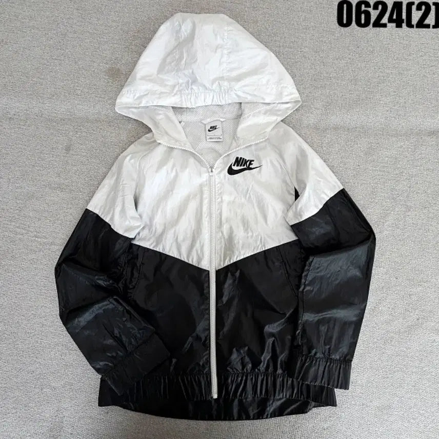 [BUNJANG] Nike Swoosh Kids Windbreaker Hoodie Jacket L / 나이키 스우시 키즈 바람막이 후드집업 자켓 L 0624