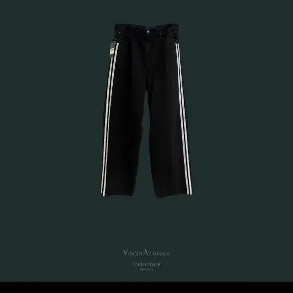 [BUNJANG] Under My Car Double Sideline Washed Baggy Jeans 2 / [2] 언더마이카 더블 사이드라인 워시드 배기진 2