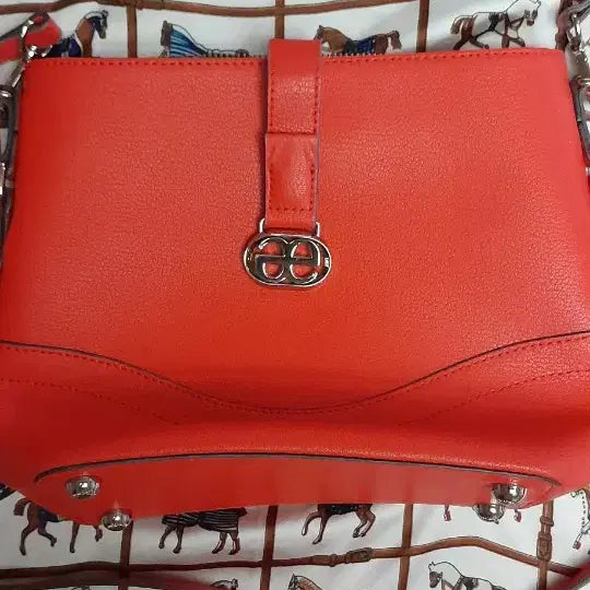 [BUNJANG] Elegance Genuine Leather Crossbody Bag (Red) / 엘레강스정품소가죽크로스백(레드)