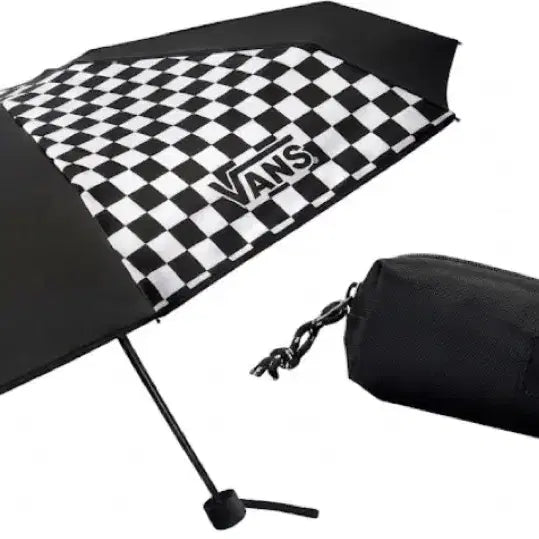 [BUNJANG] Hollys Vans Collaboration Checkered Umbrella with Pouch / 할리스 반스 우양산 파우치