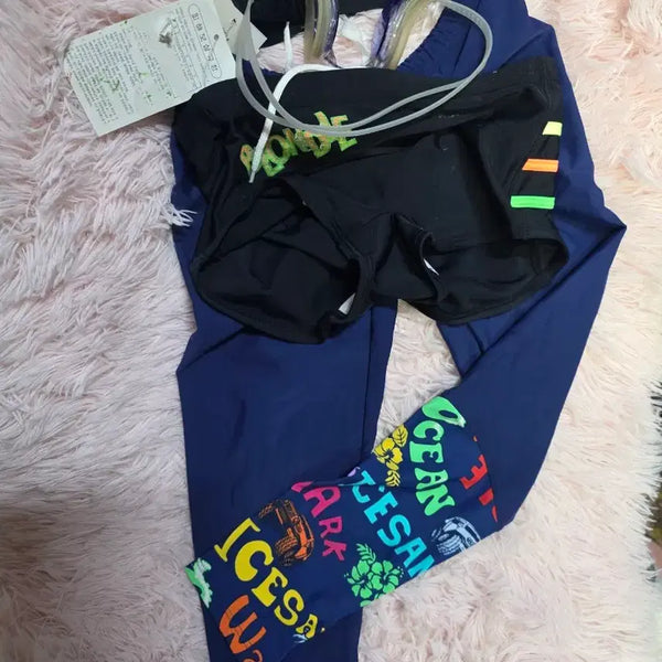 [BUNJANG] Blondi Men's Rash Guard Set with Swim Cap, Goggles, and Bottoms / 70 남자래쉬가드3종 하의65~70(수모, 수경, 남자수영복70