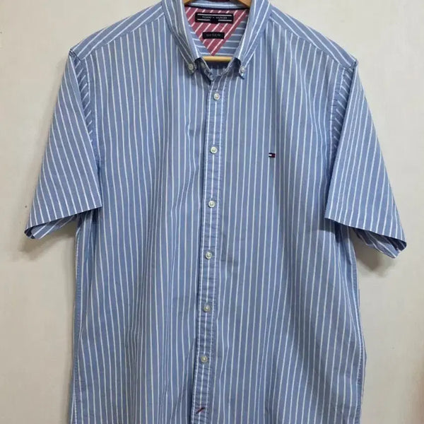[BUNJANG] Tommy Hilfiger Half-Sleeve Shirt Size L (100) / 타미힐피거. 하프셔츠 L=100.