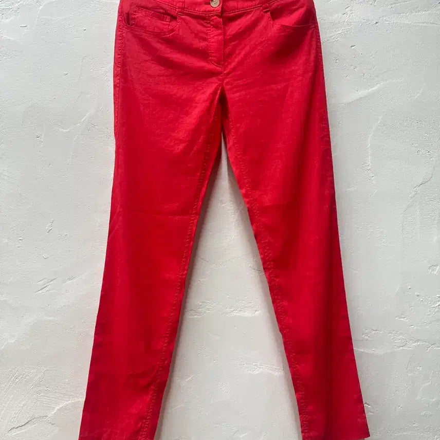 [BUNJANG] Theory Linen Blend Women's Slacks Hot Pink / 한섬 띠어리 여 슬랙스 핫핑크/린넨인견혼방 44-55