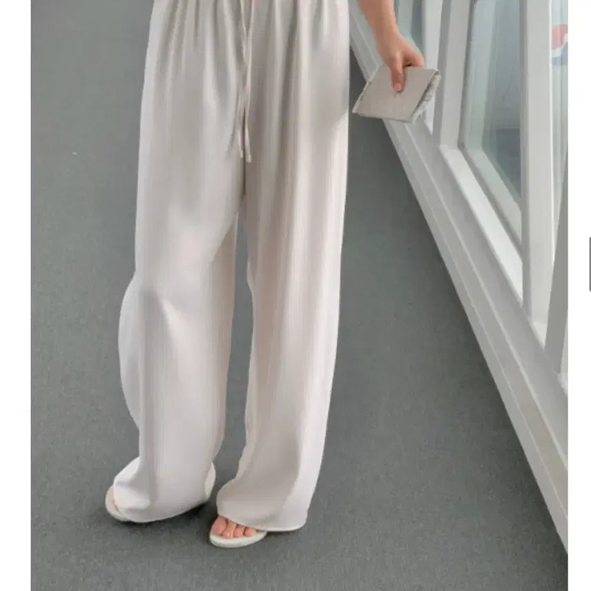 [BUNJANG] Lizz Shell Banding Pants Pink Beige Short / 리즈 쉘 밴딩 팬츠 핑크베이지 숏(택0 새제품)