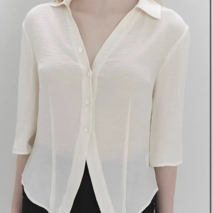 [BUNJANG] Obeneir Resort Sheer Blouse Cream / 오브네어 resort sheer blouse cream 크림