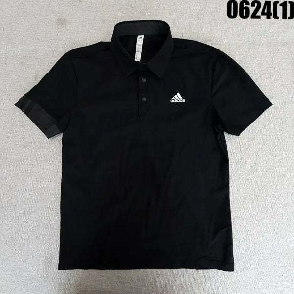 [BUNJANG] Adidas Short Sleeve Polo Shirt Black M / 아디다스 반팔 카라티 블랙 M