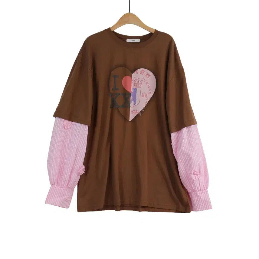 [BUNJANG] Clode 2-in-1 Layered T-Shirt Oversized / Clode 투인원 레이어드 티셔츠 프리 오버핏 새상품
