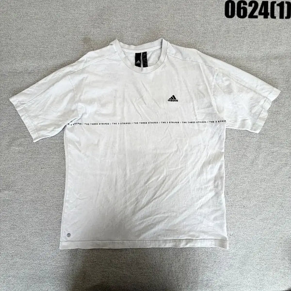 [BUNJANG] Adidas Short Sleeve T-Shirt White L / 아디다스 반팔 티셔츠 화이트 L