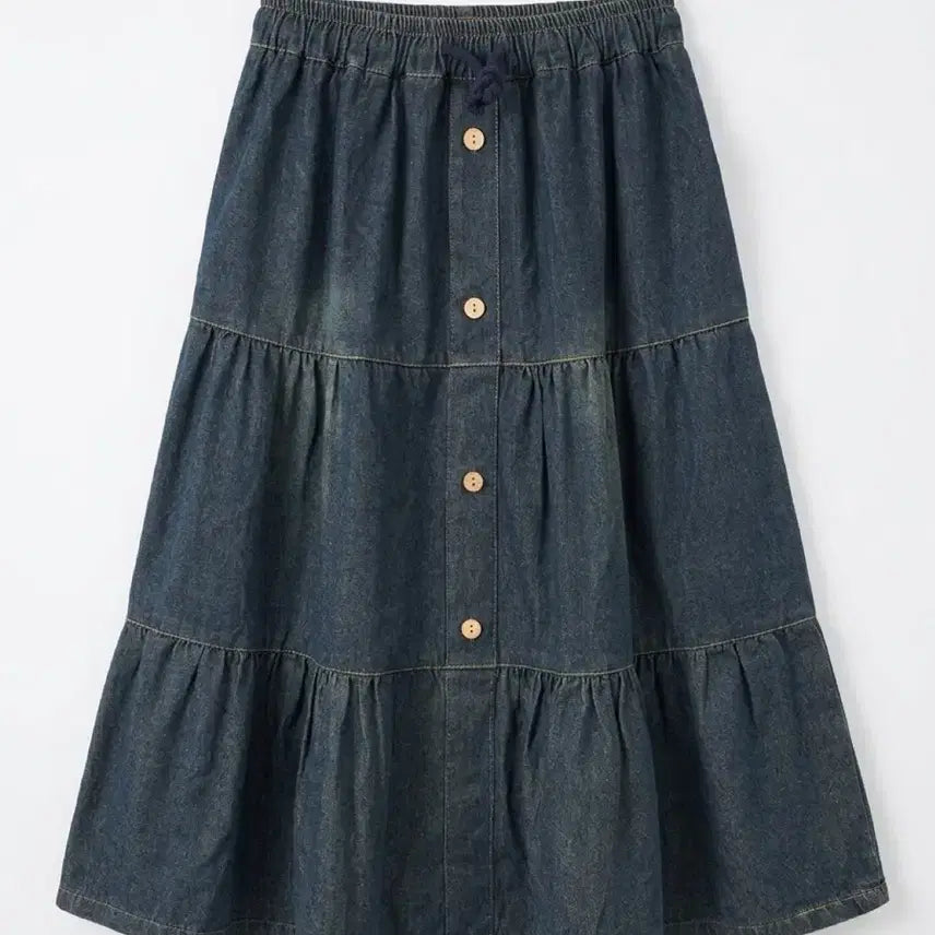 [BUNJANG] Women's Denim Tiered Skirt / 여성F/ 데님 캉캉 스커트