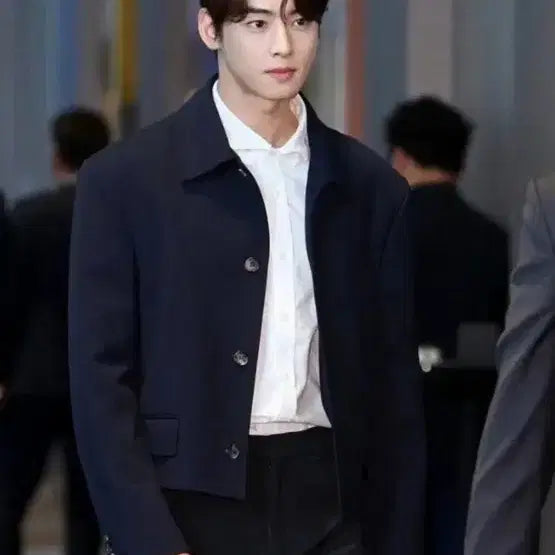 [BUNJANG] RECTO Wool Blend Short Jacket Dark Navy / (새상품)렉토 울 블렌드 숏자켓 다크네이비(s)