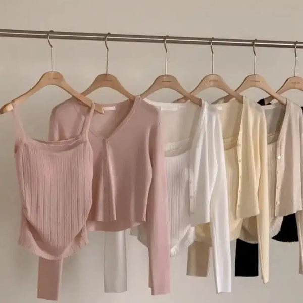 [BUNJANG] ATTRANGS Sleeveless Cardigan Set Ivory / 완전새상품) 아뜨랑스 나시가디건세트 아이보리