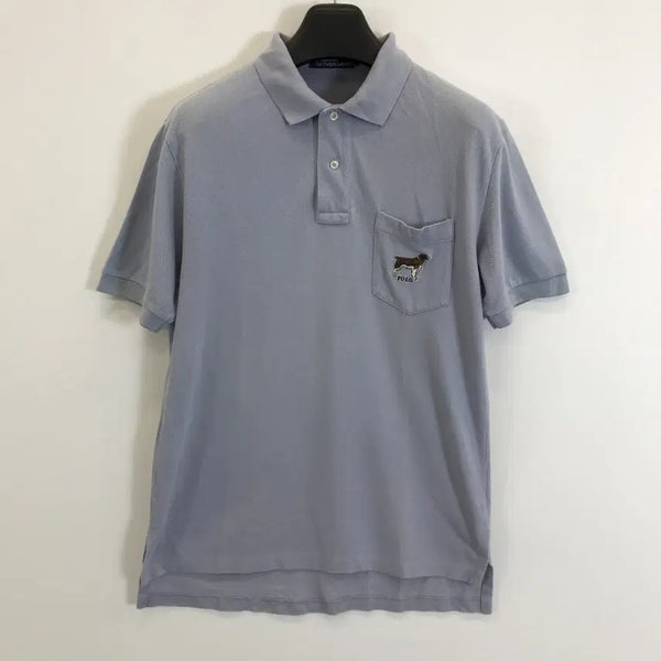 [BUNJANG] Polo Ralph Lauren Dog Embroidery Short Sleeve Polo Shirt / 폴로 랄프로렌 도그 자수 반팔카라티 [95-100]