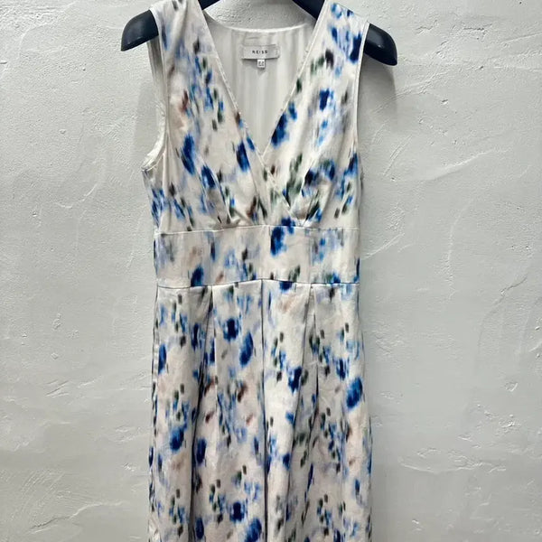[BUNJANG] Lis Women's Sleeveless Beige Pattern Spandex Dress Size 66 / 리스 여 원피스 베이지패턴/스판/민소매 66