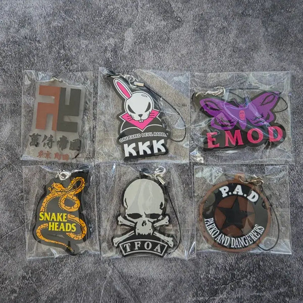 [BUNJANG] Crows Worst Rubber Strap 6-Piece Full Set / 크로우즈 워스트 피규어 굿즈 러버스트랩 6종 풀세트 일괄