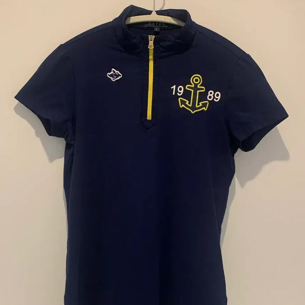 [BUNJANG] PARIGATES Navy Half-Zip T-Shirt Size 1 / 여성 파리게이츠 밤집업 티셔츠