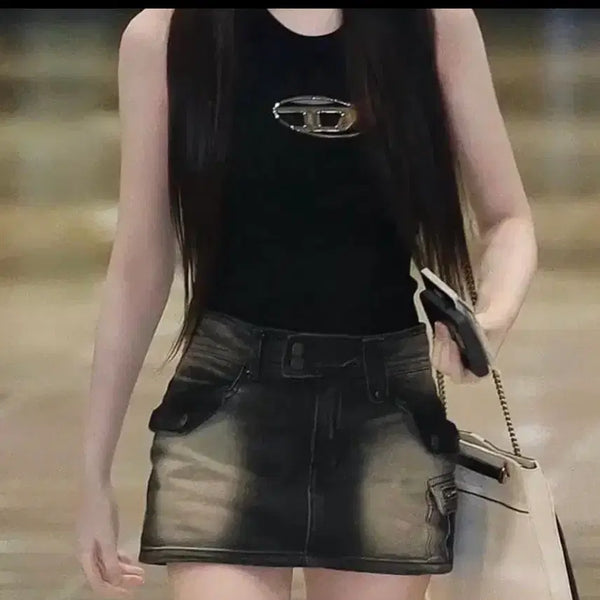 [BUNJANG] Diesel Black Tank Top / 디젤 탱크탑 블랙 정품