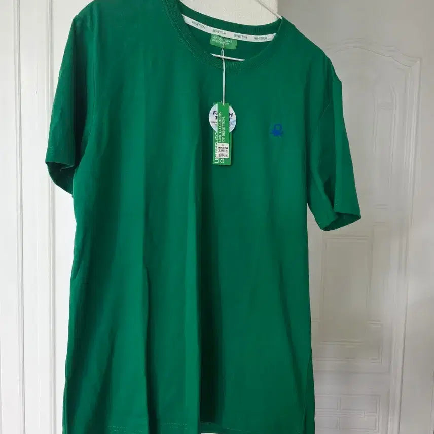 [BUNJANG] Benetton Short Sleeve T-Shirt Green / 베네통 반팔 티셔츠 그린