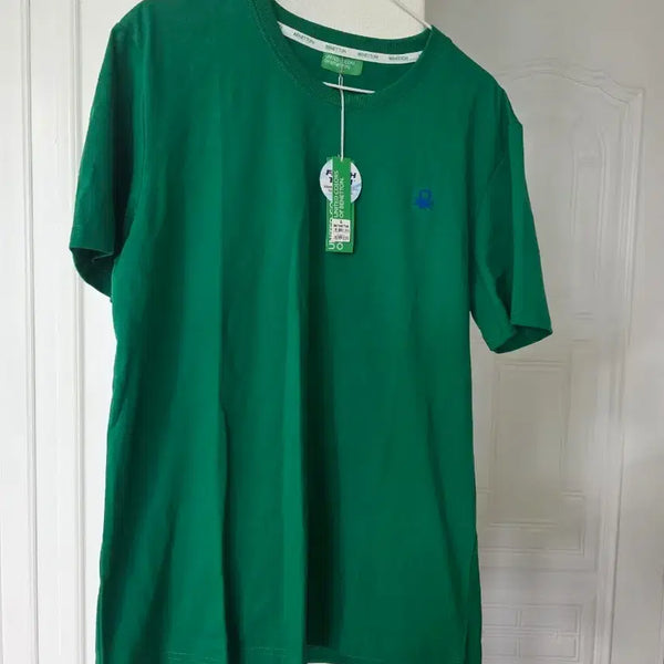 [BUNJANG] Benetton Short Sleeve T-Shirt Green / 베네통 반팔 티셔츠 그린