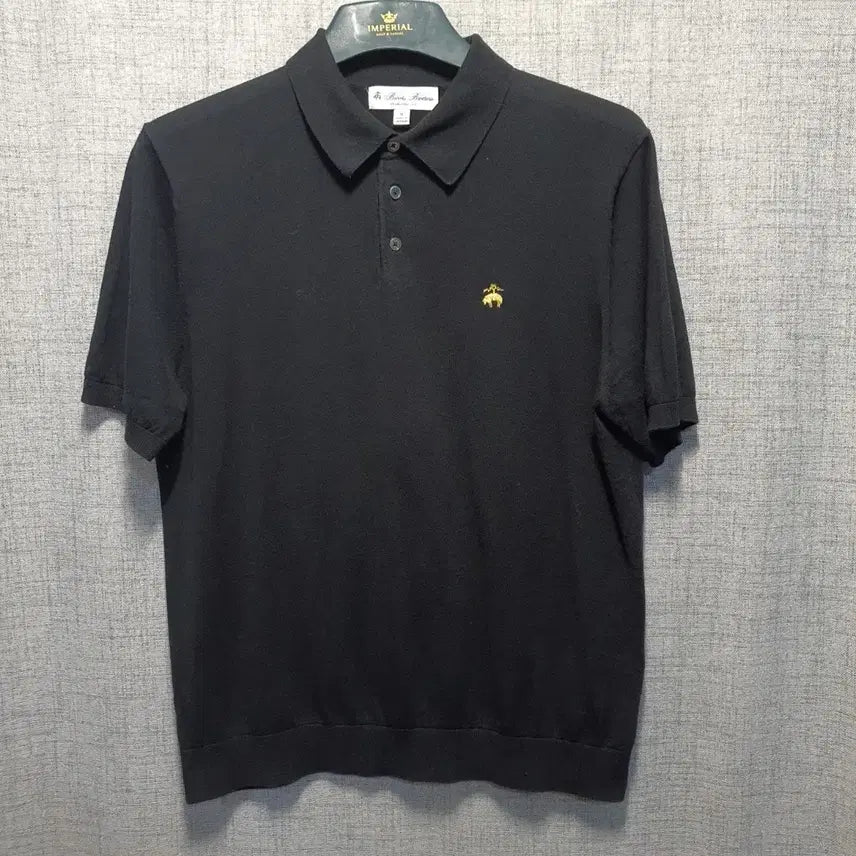 [BUNJANG] Brooks Brothers Cotton Sweater Collar Short Sleeve T-Shirt M / 브룩스브라더스 코튼 스웨터 카라 반팔티 M