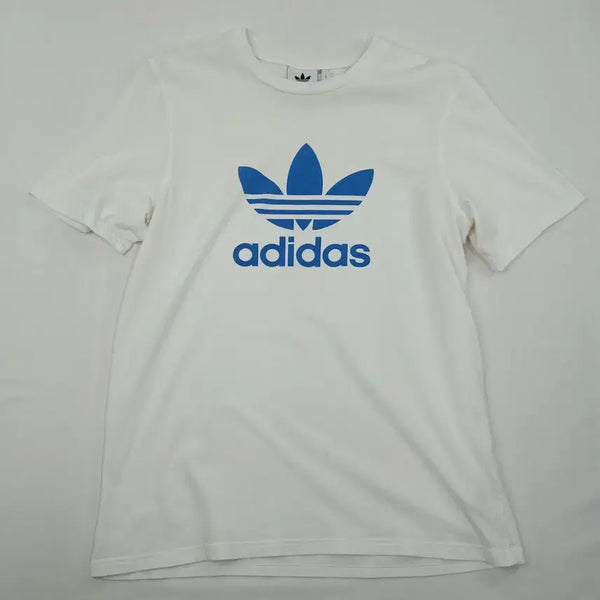 [BUNJANG] Adidas Originals Basic Logo Short Sleeve T-Shirt White L / 아디다스 반팔 티셔츠 화이트 L