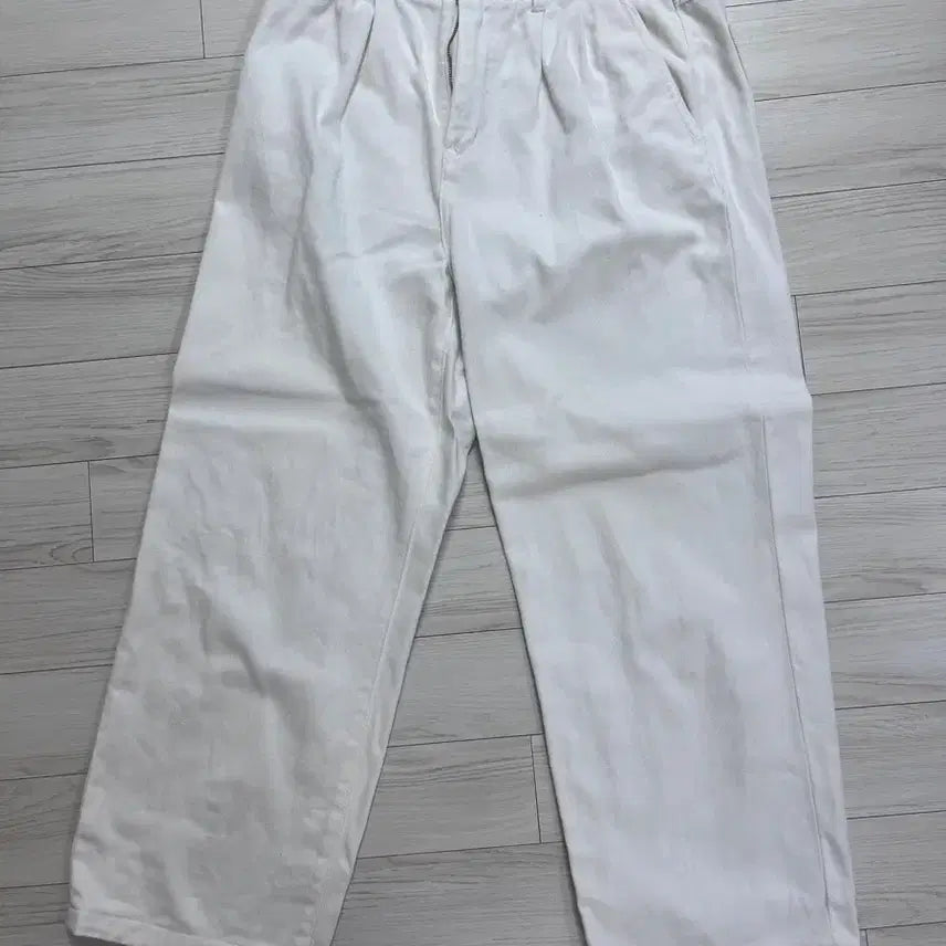 [BUNJANG] MANNERGRAM White Cotton Pants 32 / 매너그램 원플리트 화이트 팬츠 32