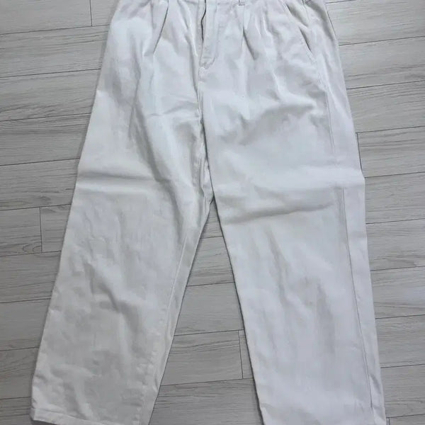 [BUNJANG] MANNERGRAM White Cotton Pants 32 / 매너그램 원플리트 화이트 팬츠 32