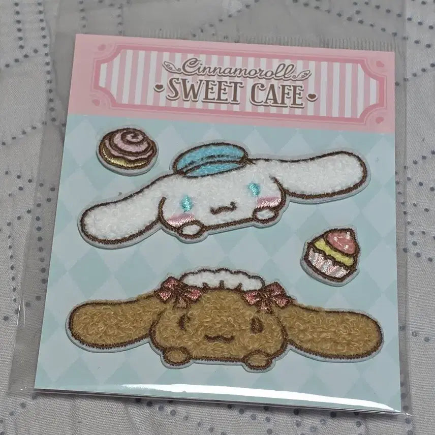 [BUNJANG] Sanrio Cinnamoroll Sweet Cafe Limited Edition Mocha Wappen Sticker Set / 산리오 시나모롤 스위트 카페 한정 모카 와펜 부클 스티커 세트