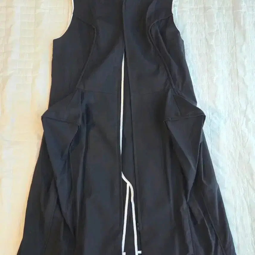 [BUNJANG] KUHO Black Sleeveless Long Vest / 구호 블랙 민소매 롱 베스트