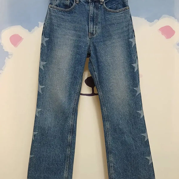[BUNJANG] EERST Star Bleached Flare Jeans (Size S) / (S) EERST 이어스트 스타 블리치드 플레어진