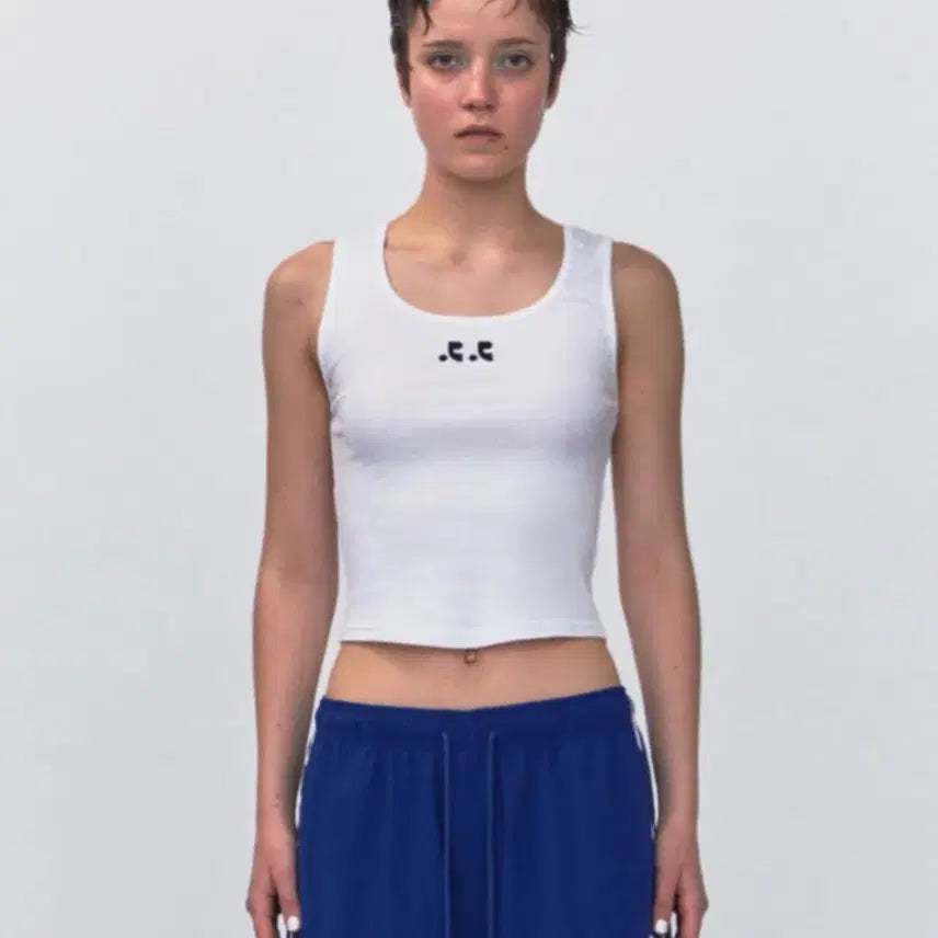 [BUNJANG] Rest and Recreation RR Logo Short Tank Top / 레스트앤레크레이션 나시 탱크탑 RR LOGO SHORT TANK TOP