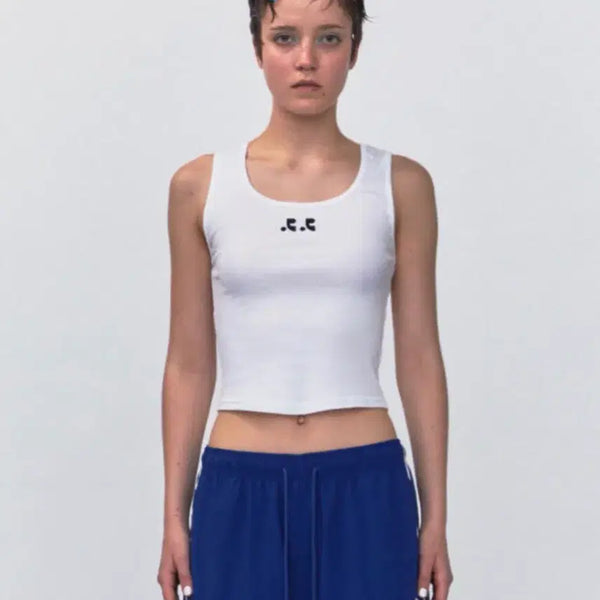 [BUNJANG] Rest and Recreation RR Logo Short Tank Top / 레스트앤레크레이션 나시 탱크탑 RR LOGO SHORT TANK TOP