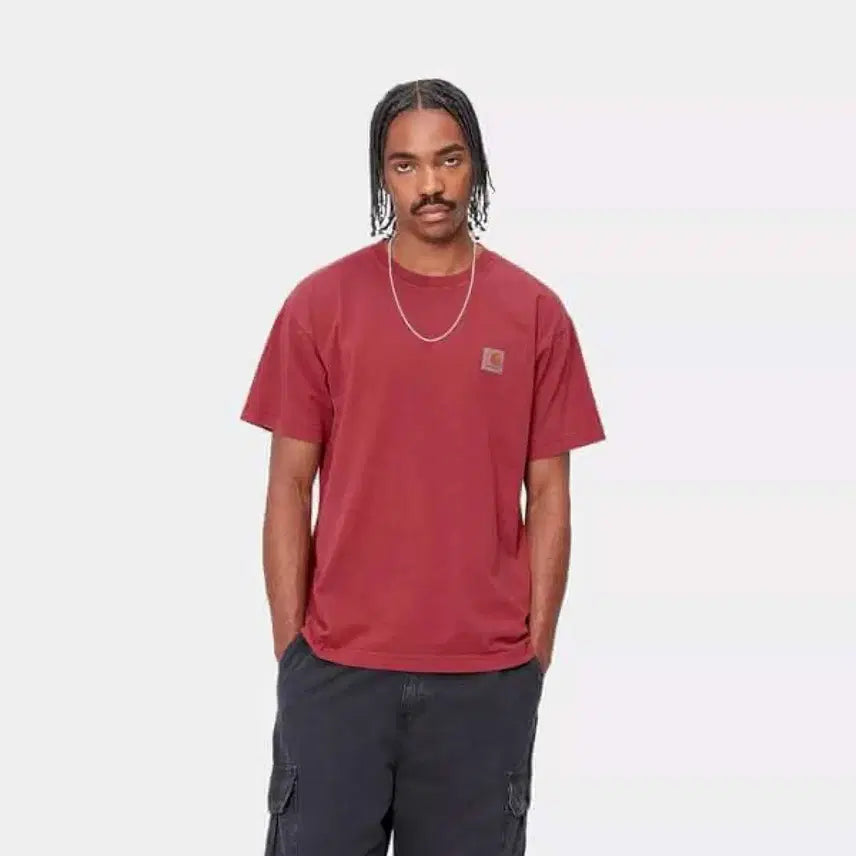 [BUNJANG] Carhartt WIP Vista T-Shirt Scarlet Garment Dyed / 칼하트 Wip 비스타 티셔츠 스칼렛 가먼트 다이드 L
