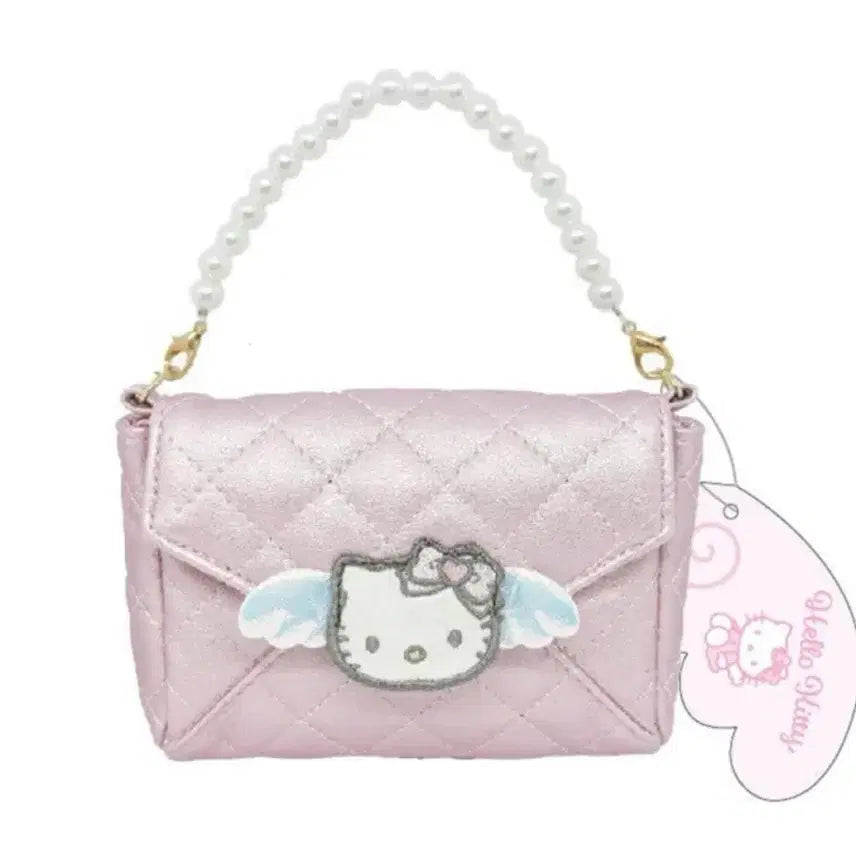 [BUNJANG] Sanrio Hello Kitty Angel Pouch Card Holder Quilted Pink / 산리오 헬로키티 엔젤 파우치 카드지갑 정품 퀼팅 핑크 미개봉