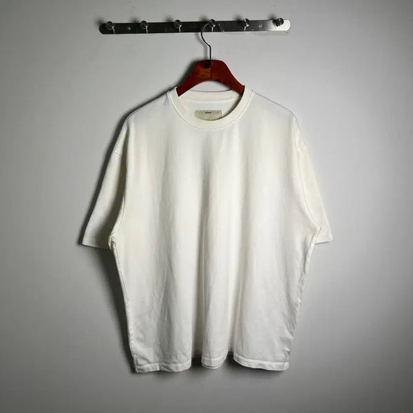 [BUNJANG] Pottery White Oversized Plain Short-Sleeve T-Shirt / 포터리 화이트 오버핏 무지 반팔 티셔츠
