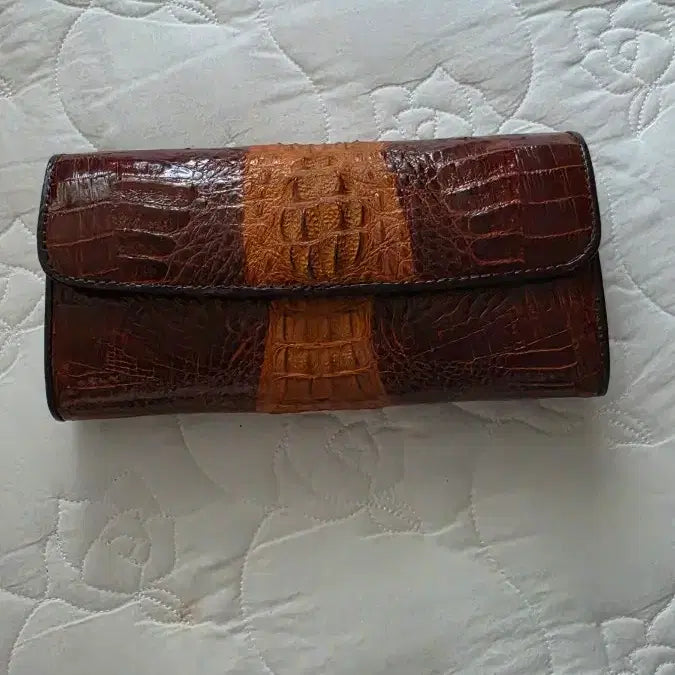[BUNJANG] Genuine Crocodile Leather Long Wallet for Women / 악어지갑 찐가죽(가격내림 최종)