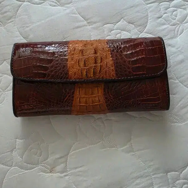 [BUNJANG] Genuine Crocodile Leather Long Wallet for Women / 악어지갑 찐가죽(가격내림 최종)