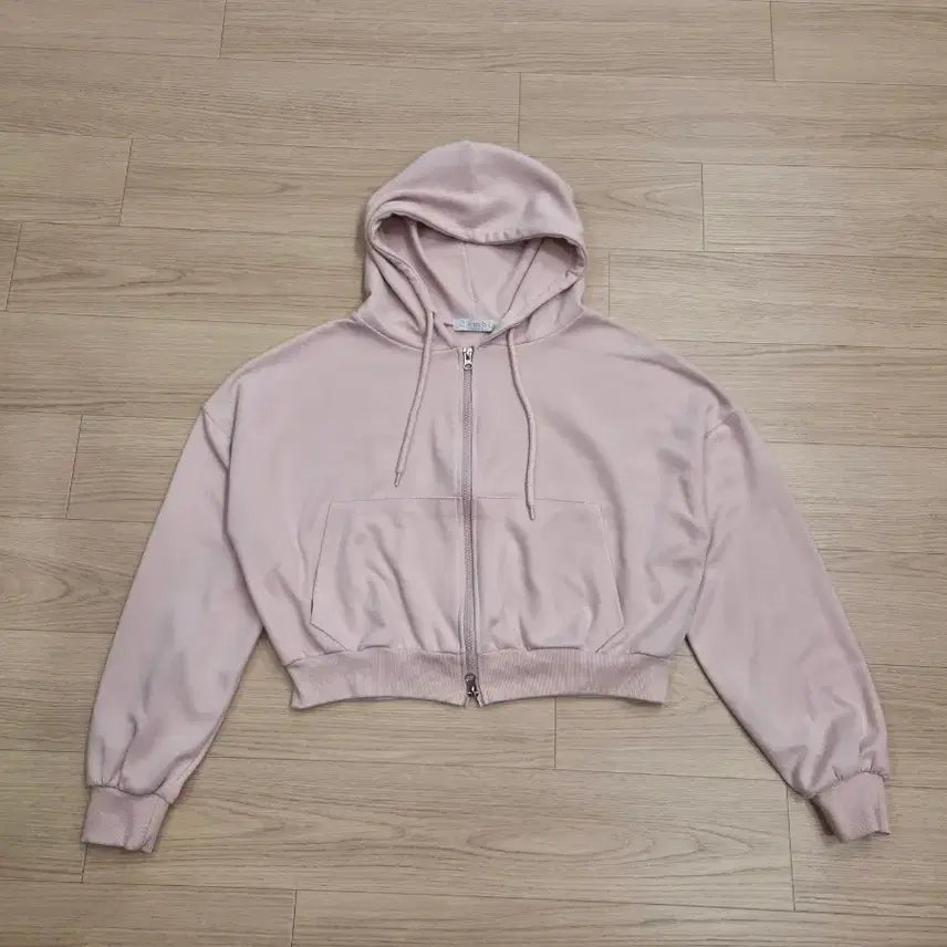 [BUNJANG] Cropped Hooded Zip-Up Sweatshirt / 크롭 후드집업