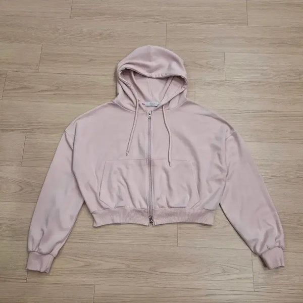 [BUNJANG] Cropped Hooded Zip-Up Sweatshirt / 크롭 후드집업