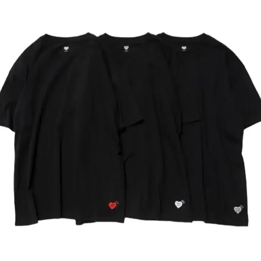 [BUNJANG] Human Made 3-Pack Black T-Shirt (M, Sealed) / 휴먼 메이드 티셔츠 블랙 (3팩) 미개봉 M (미개봉)