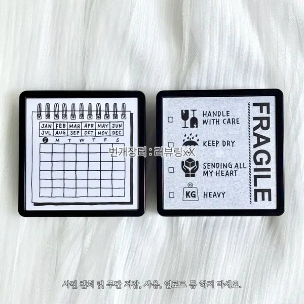 [BUNJANG] Midori Paintable Stamp Calendar / 2번 사용 미도리 페인터블 스탬프 도장 달력 캘린더 취급주의 안전배송