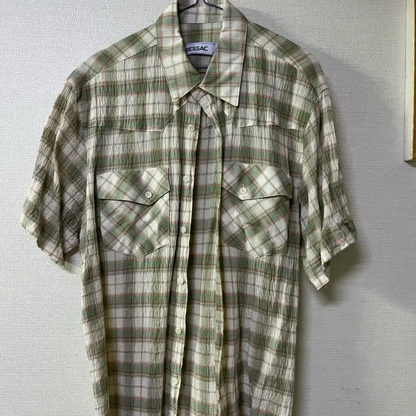 [BUNJANG] LeSac Western Check Short Sleeve Shirt R1 Size / 르삭 웨스턴 체크 반팔 셔츠 R1사이즈