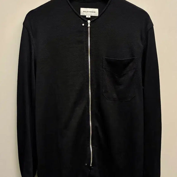 [BUNJANG] Solid Homme Minimal Linen Mesh Collarless Shirt Jacket Black / (46)솔리드옴므 미니멀 리넨 메쉬 노카라 셔켓 자켓 블랙