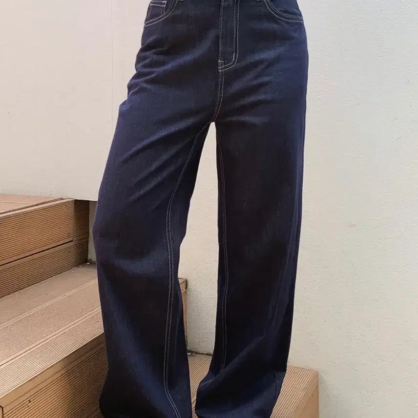 [BUNJANG] Non-Fade Denim Blue Jeans (Middle M) / 논페이드 데님 블루진 미들 M