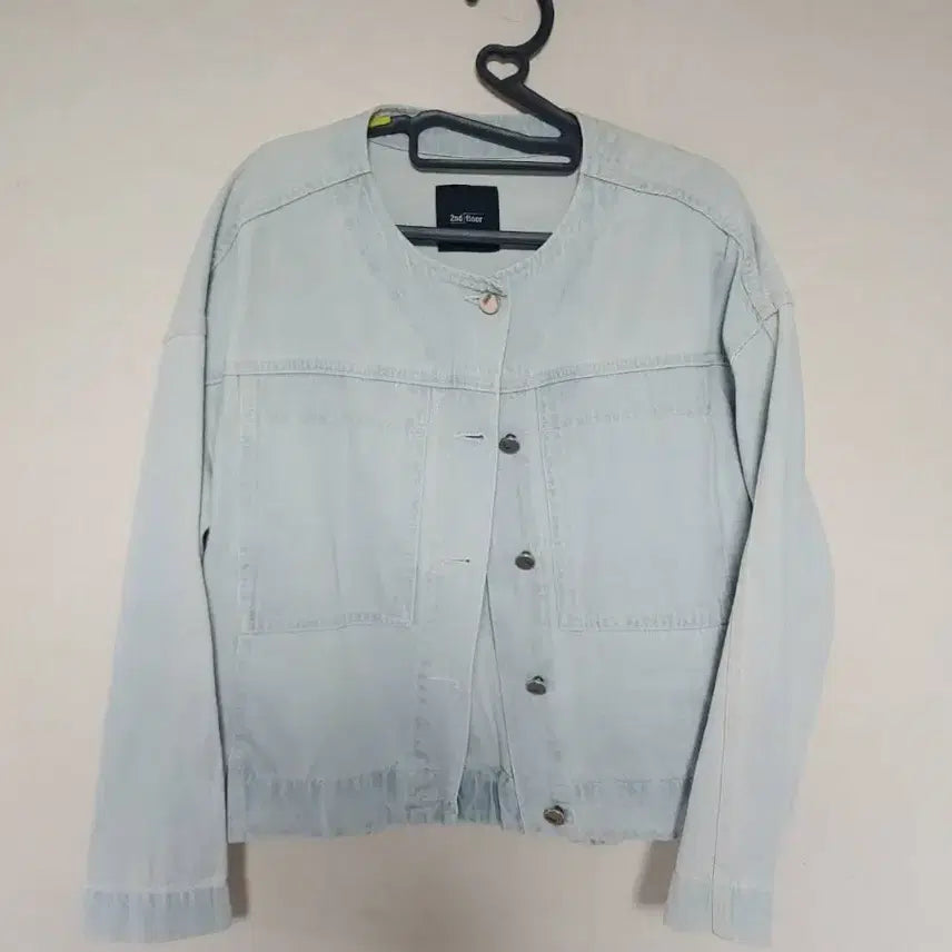 [BUNJANG] 2nd Floor 2020 Light Wash Round Neck Denim Jacket / 20년도 한섬 2nd floor 연청 라운드넥 데님자켓