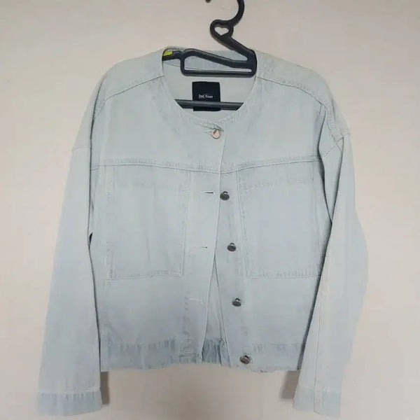 [BUNJANG] 2nd Floor 2020 Light Wash Round Neck Denim Jacket / 20년도 한섬 2nd floor 연청 라운드넥 데님자켓