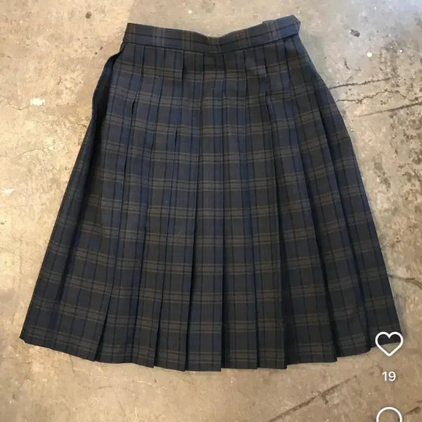 [BUNJANG] Swinging Seoul Check Pleats Skirt / 스윙잉서울대구 체크 플리츠 스커트