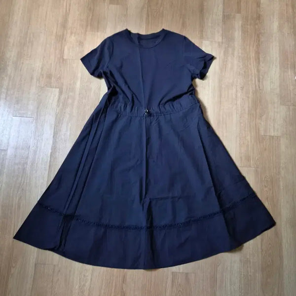 [BUNJANG] Navy Blue Midi Dress - Free Size / (새상품)짙은남색 원피스(프리사이즈)